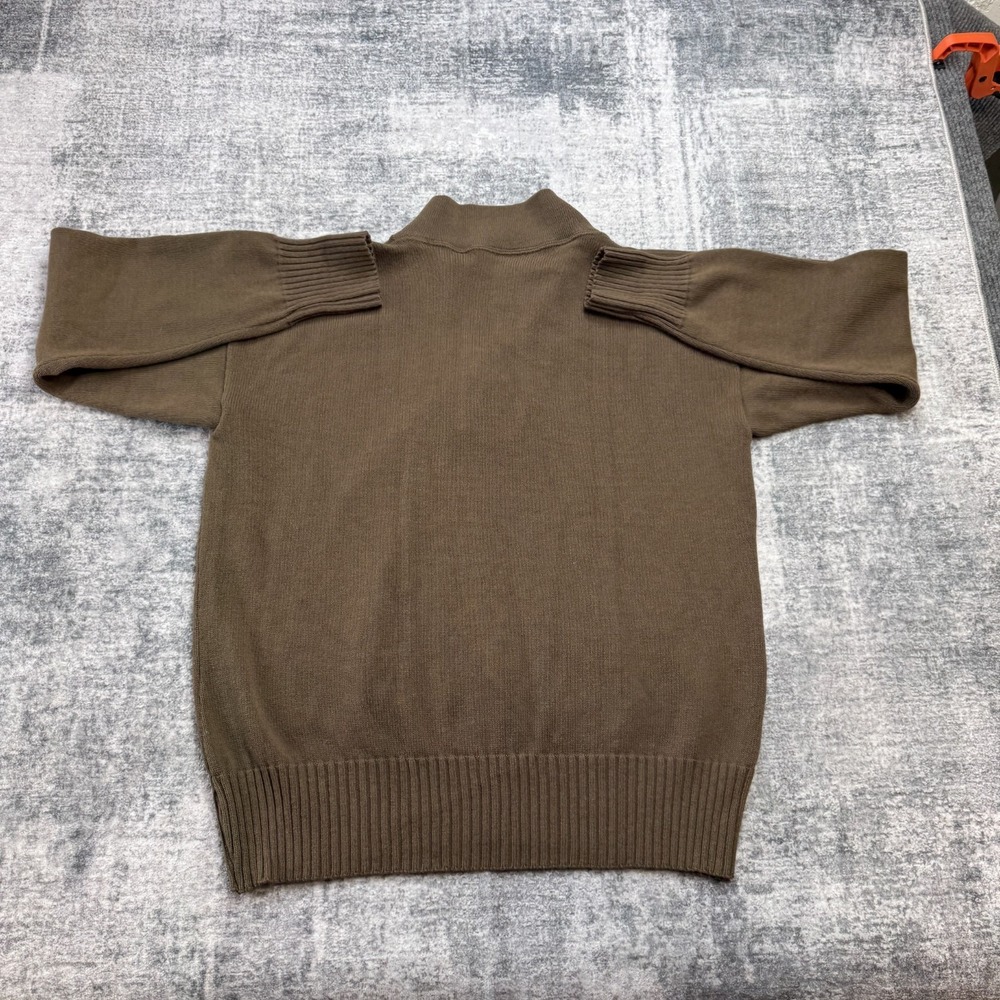 Vintage Military Sweater Men XL OD Olive Drab 5 Button Henley Acrylic Combat 90s - Picture 6 of 8